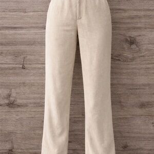 Z SUPPLY Farah in Beige Women’s Linen Blend Trousers Size Large NWT
